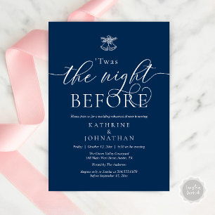 Twas The Night Before Modern Rehearsal Dinner Invitation
