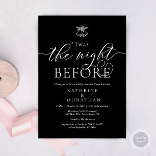 Twas The Night Before Modern Rehearsal Dinner Invitation