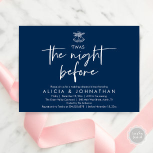 Twas The Night Before, Wedding Rehearsal Dinner Invitation