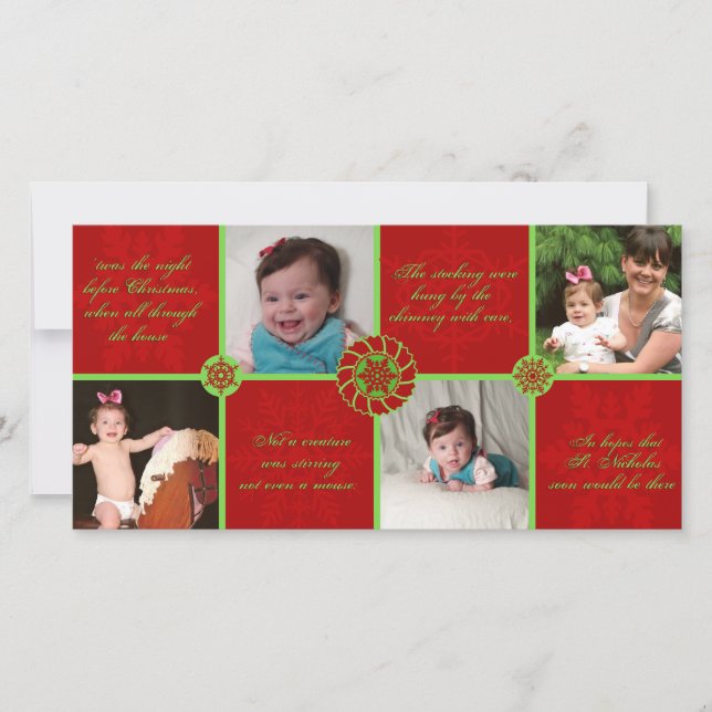 Twas the night before Xmas Holiday Photo Card (Front)