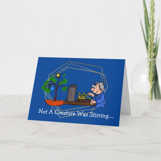 Twas The Night Of The Ham Radio Christmas Card (Front)