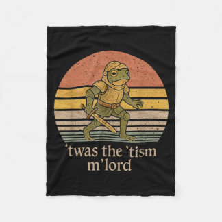 Twas The Tism M Lord Frog Knight - Autism Awarenes Fleece Blanket