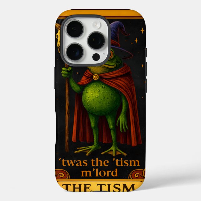T'was The 'Tism M'Lord Frog Meme Autism Awareness Case-Mate iPhone Case (Back)