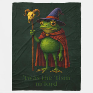 T'was The 'Tism M'Lord Frog Meme Autism Awareness Fleece Blanket