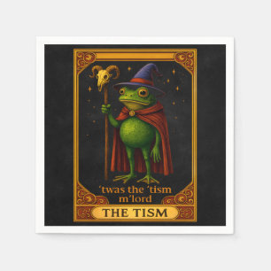 T'was The 'Tism M'Lord Frog Meme Autism Awareness Napkin