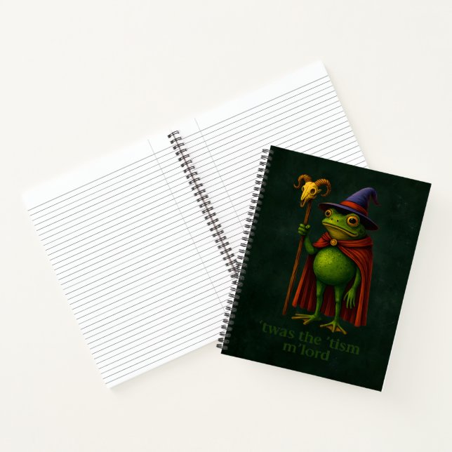 T'was The 'Tism M'Lord Frog Meme Autism Awareness Notebook (Inside)