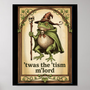 Twas The Tism Mlord Wizard Frog Autism Poster