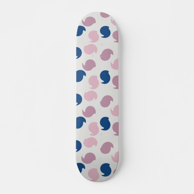 Tweaked Circles Pattern Design  Skateboard (Front)