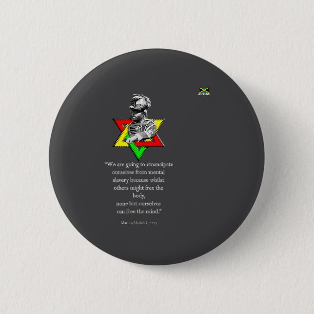 Tweaks Clothing - Marcus Mosiah Garvey Quote - Jam 2 Inch Round Button (Front)
