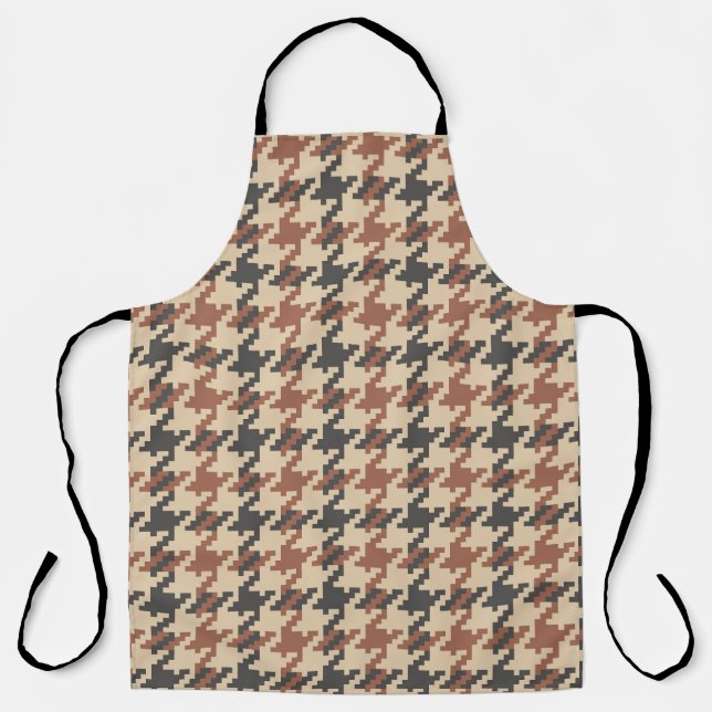 Tweed Goose Foot Vintage Pattern Apron (Front)