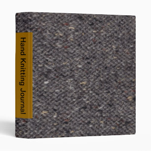 Tweed purl stitch - grey -1.4" binder
