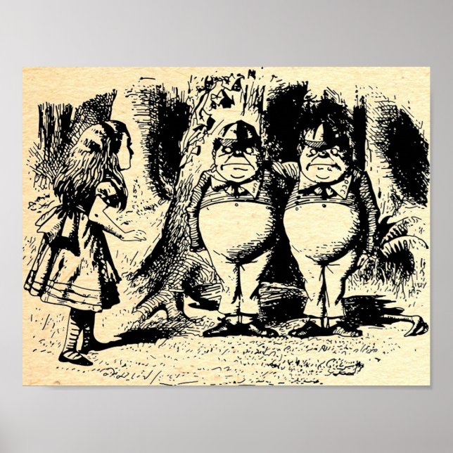Tweedle Dee and Tweedle Dum Alice Poster (Front)