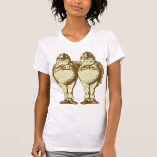 Tweedle Dee and Tweedle Dum Inked Sepia T-Shirt