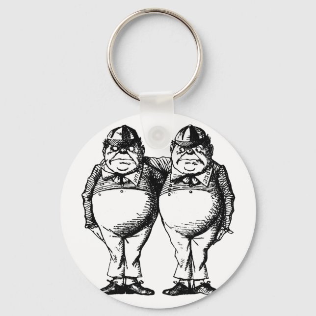 Tweedle Dee and Tweedle Dum Keychain (Front)
