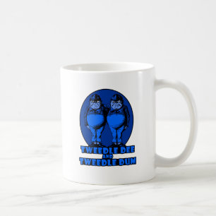 Tweedle Dee and Tweedle Dum Logo Blue Coffee Mug