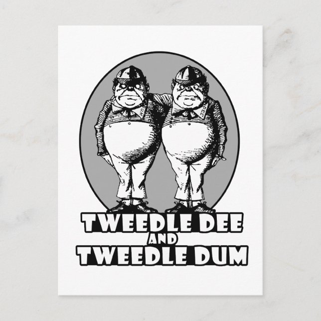 Tweedle Dee and Tweedle Dum Logo Postcard (Front)