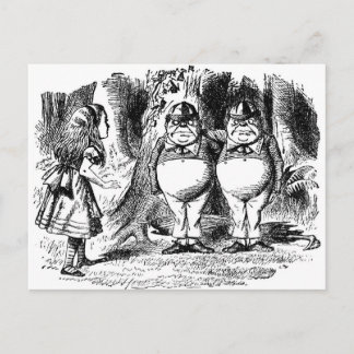 Tweedle Dee and Tweedle Dum Postcard