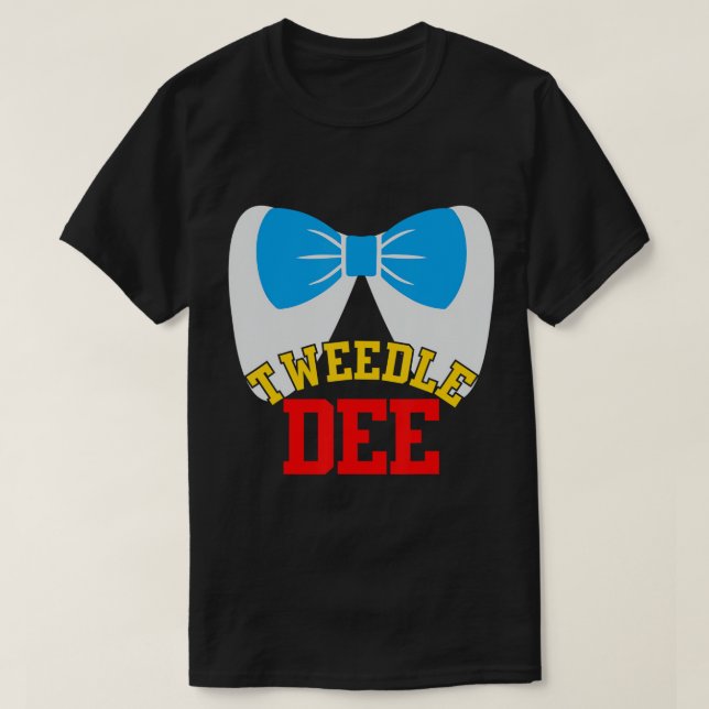 Tweedle Dee Dum funny matching halloween costume f T-Shirt (Design Front)