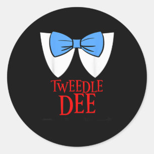 Tweedle Dee I'm With Dum - Lazy Couple Halloween C Classic Round Sticker
