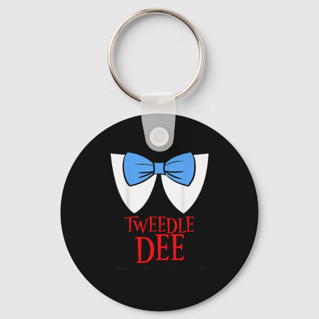 Tweedle Dee I'm With Dum - Lazy Couple Halloween C Keychain (Front)