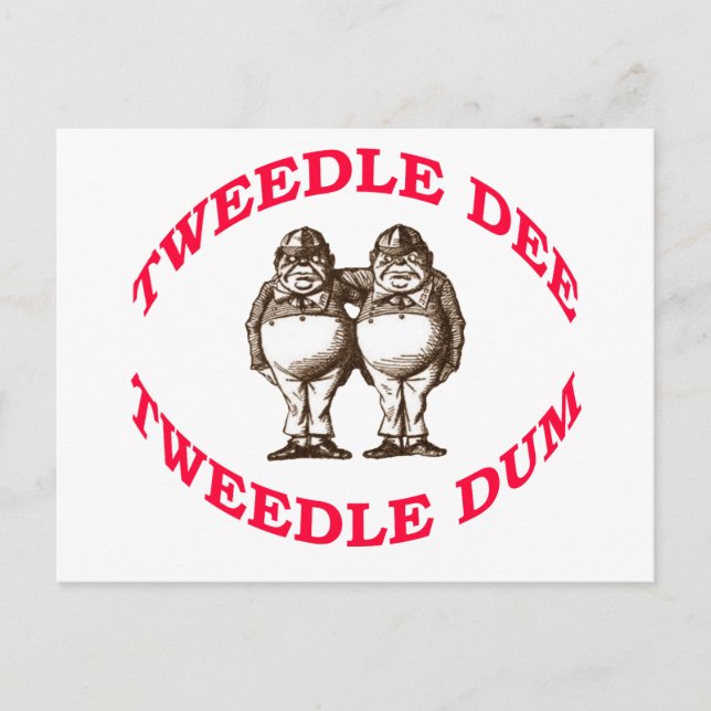 Tweedle Dee & Tweedle Dum Postcard (Front)