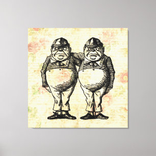 Tweedledee and Tweedledum Alice in Wonderland Canvas Print