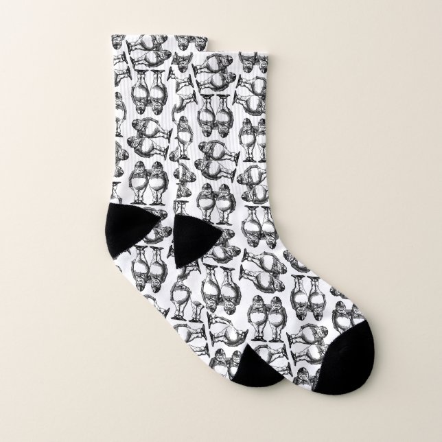 Tweedledee and Tweedledum Alice in Wonderland Socks (Pair)