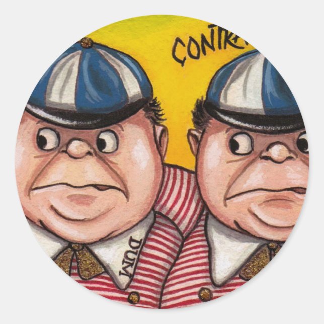 TWEEDLEDEE & DUM Alice in Wonderland Sticker (Front)