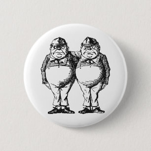 Tweedledum & Tweedledee 2 Inch Round Button