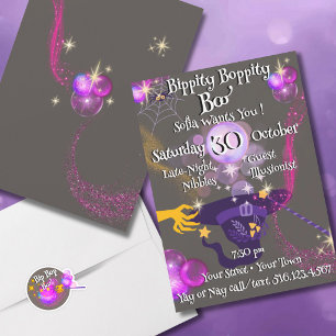 Tween Girls Halloween or Birthday Party Invitation