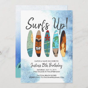 Tween Surfing Party Invitation