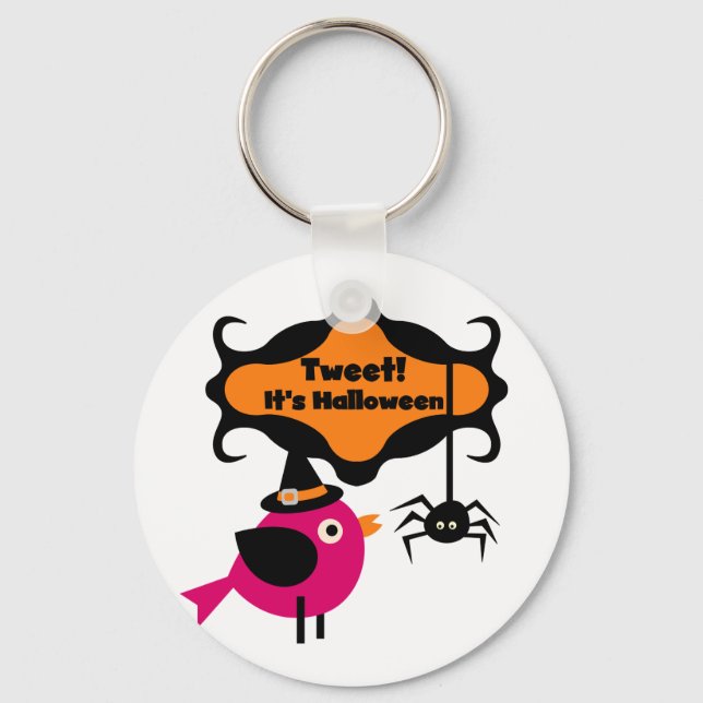Tweet Halloween T-shirts and Gifts Keychain (Front)