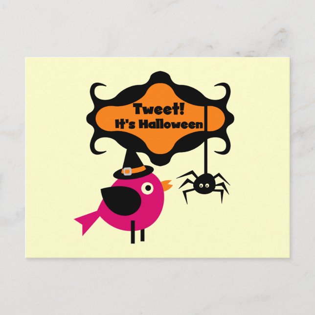 Tweet Halloween T-shirts and Gifts Postcard (Front)