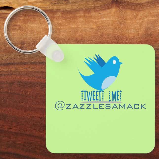 Tweet ME @ Your Tweet Address Keychain (Front)