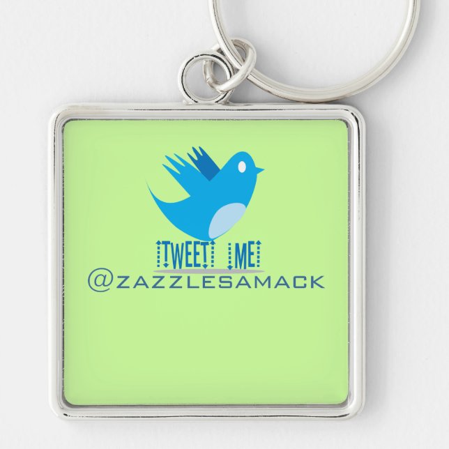 Tweet ME @ Your Tweet Address Keychain (Front)