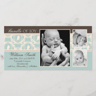 Tweet Tweet Boy Announcement Card