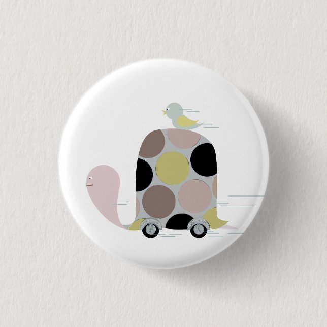 Tweeter on a Turtle 1 Inch Round Button (Front)