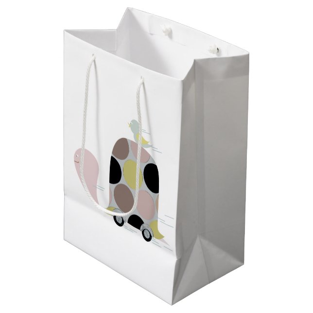 Tweeter on a Turtle Medium Gift Bag (Front Angled)