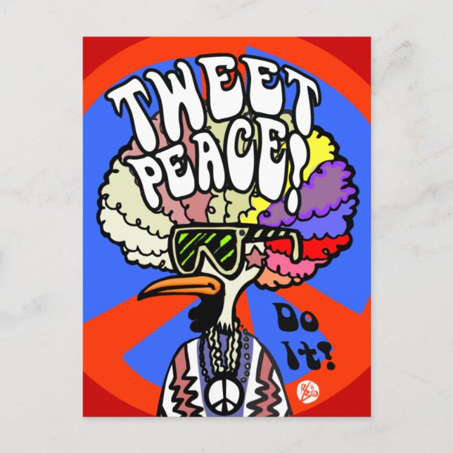 Tweetez Paix ! carte postale (Devant)