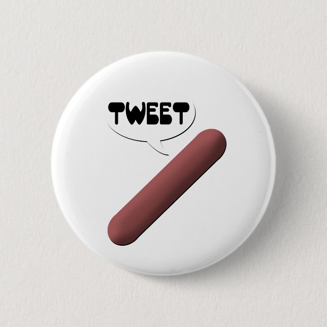 Tweeting Weenie 2 Inch Round Button (Front)