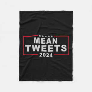 Tweets 2024 Usa Election President Donald Trump Fu Fleece Blanket