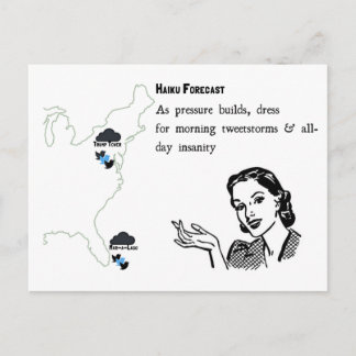 Tweetstorms Carte postale Haiku