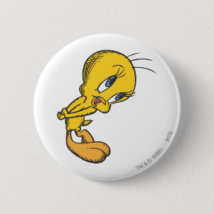 Tweety Bashful 2 Inch Round Button