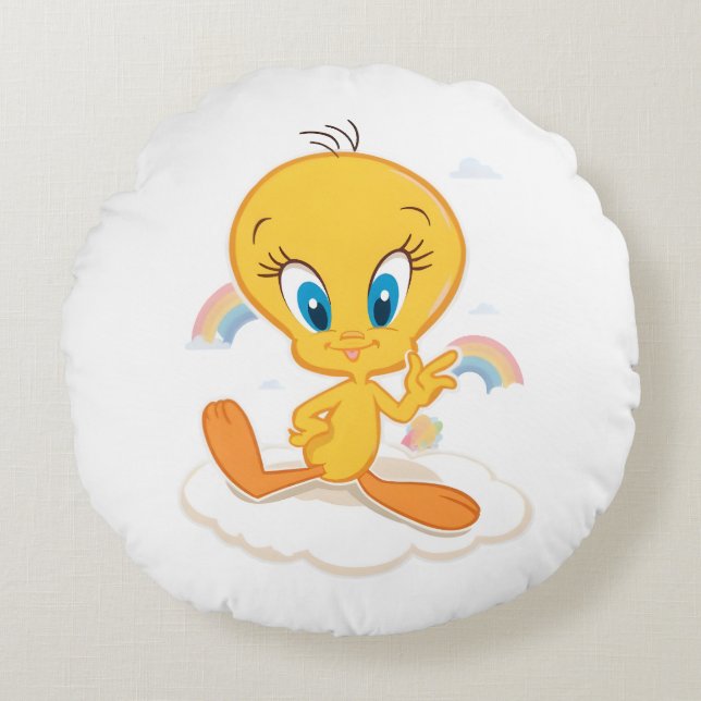 Tweety Bird  Round Pillow (Front)