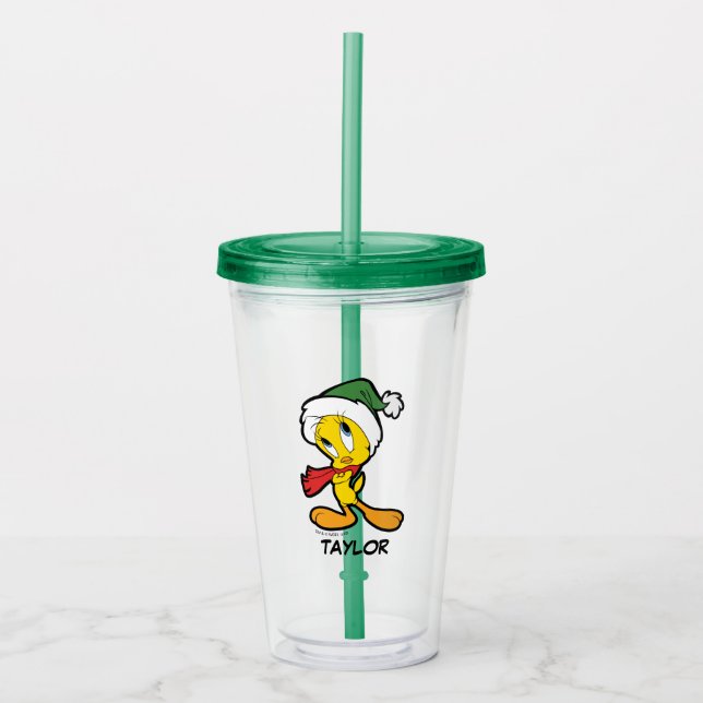 TWEETY™ Christmas Thoughts Acrylic Tumbler (Front)