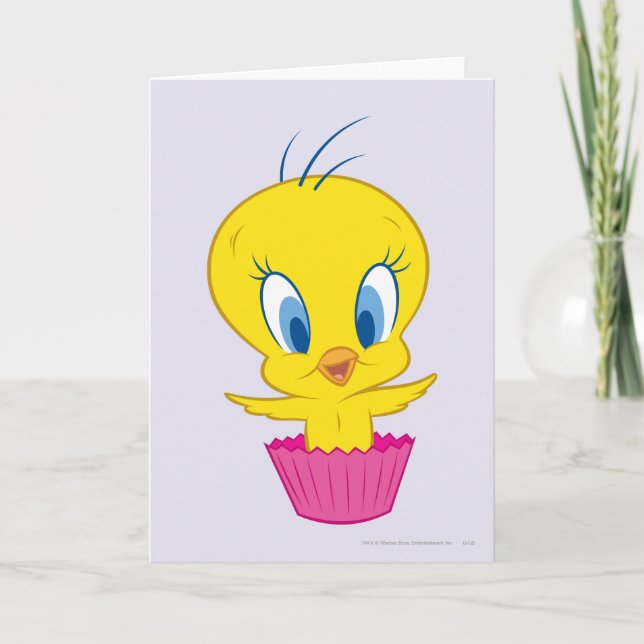 TWEETY™ Cupcake Holiday Card (Front)