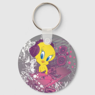 Tweety Djing Keychain