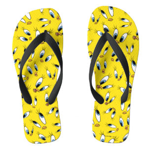 TWEETY™ Face Pattern Flip Flops