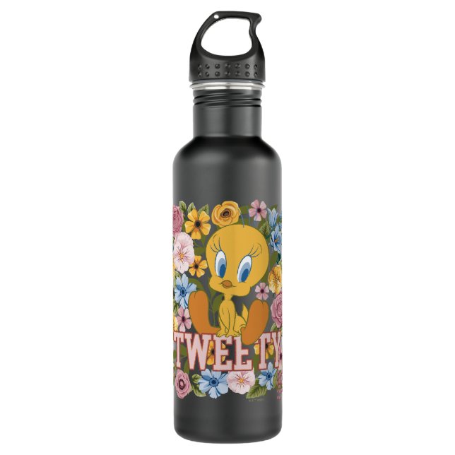 TWEETY™ Floral Embroidery Graphic 710 Ml Water Bottle (Front)