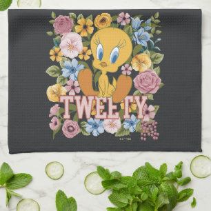TWEETY™ Floral Embroidery Graphic Kitchen Towel